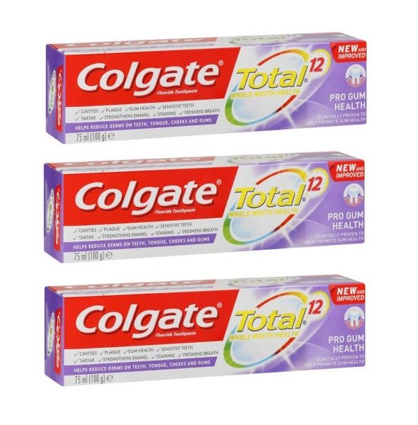 Colgate - Colgate Total 12 Pro Gum Health Fluoride Toothpaste (3 x 100g)