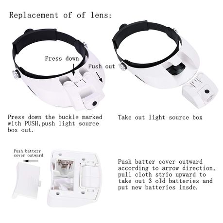 led illuminating headband magnifier