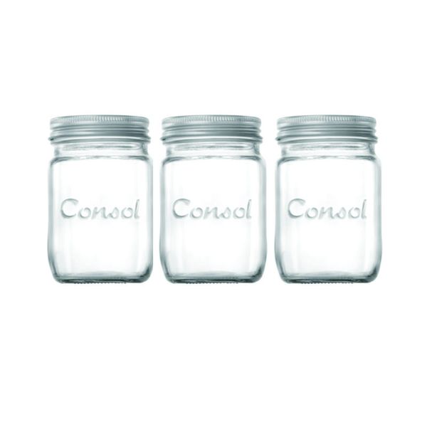 Consol - 500ml Preserve jar - 3pk