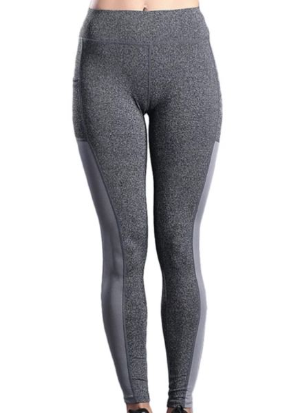 Woman Sports Compression Tights Pants - Gray
