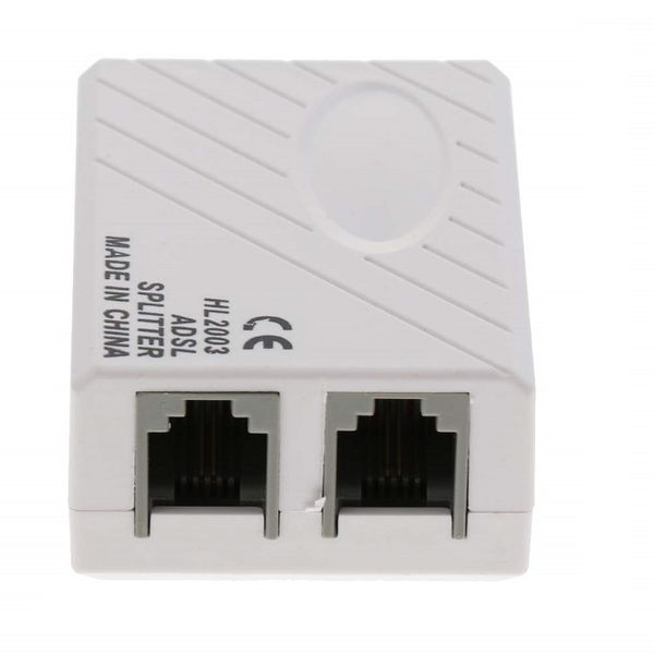 ADSL RJ11 Modem Phone Splitter Adaptor Filter for Landline Telephones