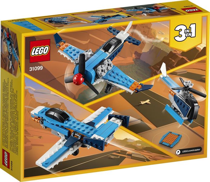 LEGO Creator 3in1 Propeller Plane Set 31099