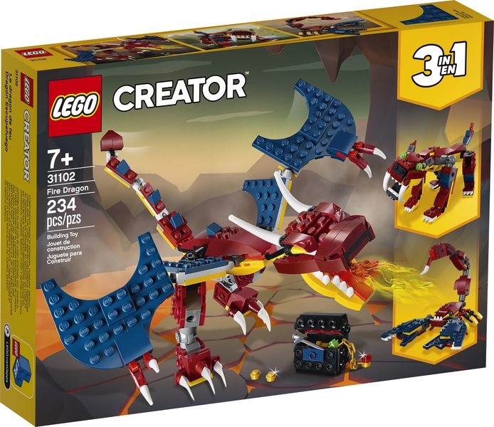 LEGO Creator 3in1 Fire Dragon Set 31102