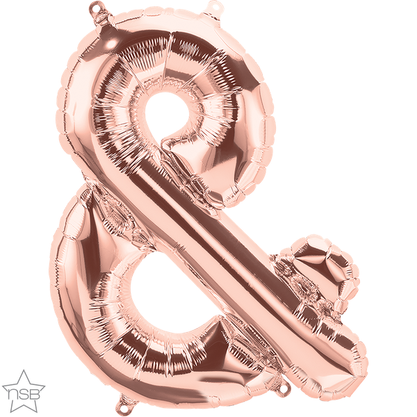 16 Inch Foil Balloon- Ampersand Rose Gold 1pack