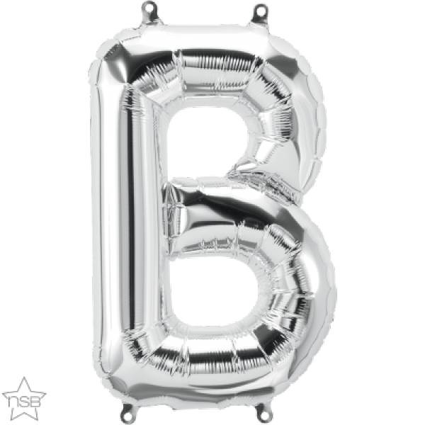 16 Inch Foil Silver Balloon Letter B-1pack