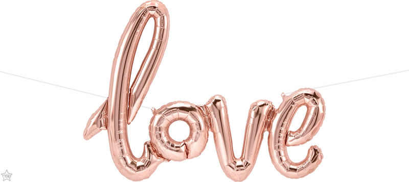 40 Inch Foil Love Script Rose Gold Air 1pack