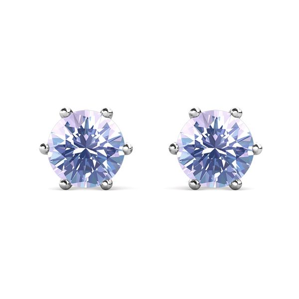Crystalize Provence Lavender Earring With Crystals From Swarovski