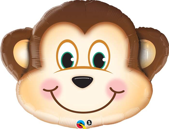 Qualatex 35 Inch Foil Shaped Mischievous Monkey Balloon 1pack