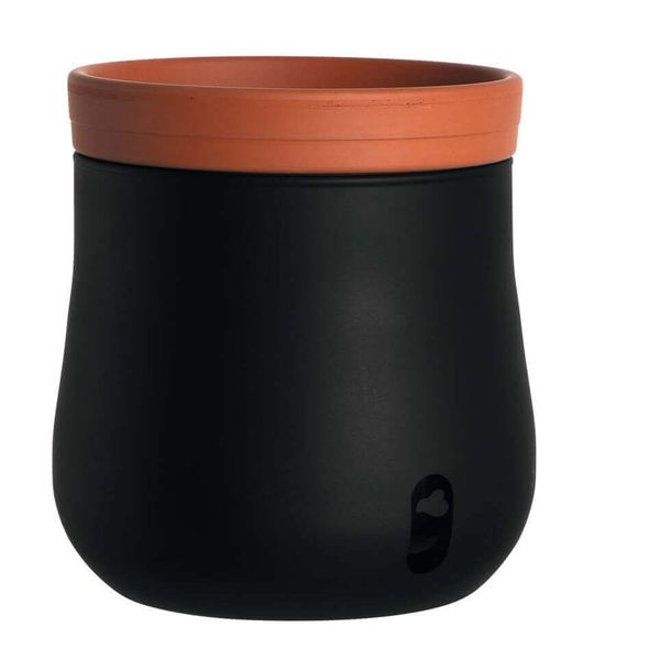 Leonardo Plant Pot Planter Black SERRA Large