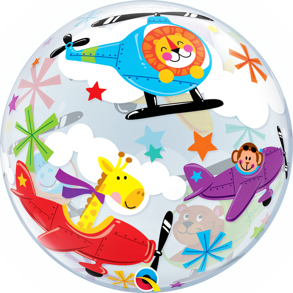 22 Inch Single Bubble Balloon - Flying Circus 1 Pack