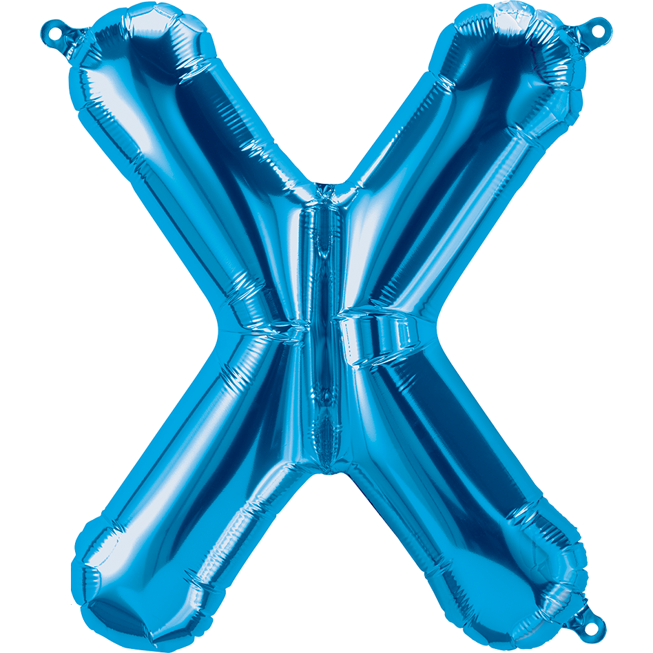 16 Inch Foil Blue Balloon Letter X - 1 Pack | Shop Today. Get it ...