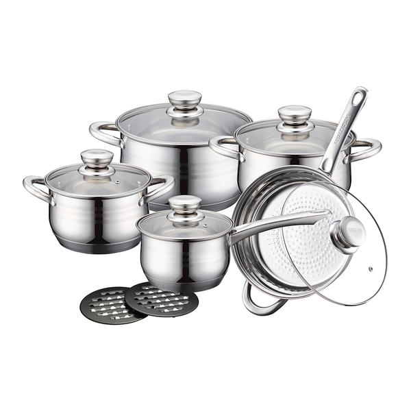 Royalty Line 12 Piece Stainless Steel Cookware Set