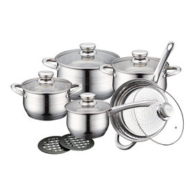 royalty line 12 pieces inox cookware set