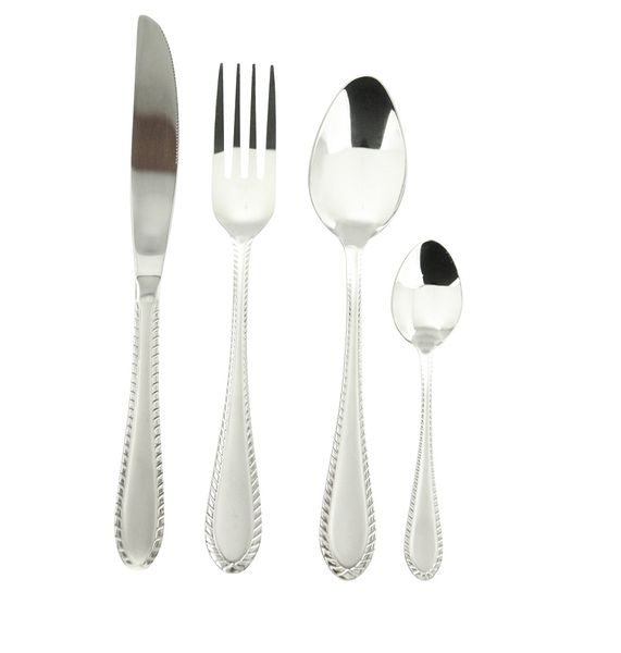 Royalty Line 72 Piece Mirror Finish Cutlery Set - Old Dutch Silver (s1)