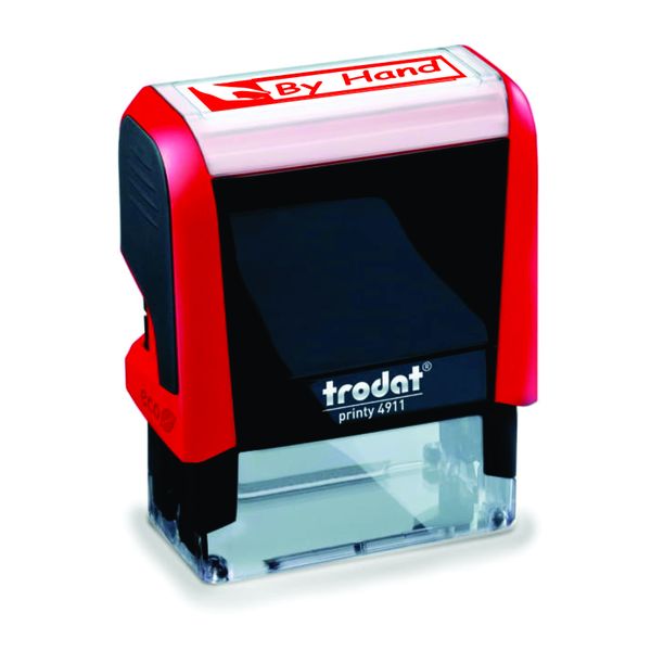 Trodat Stamp - By Hand Red Ink