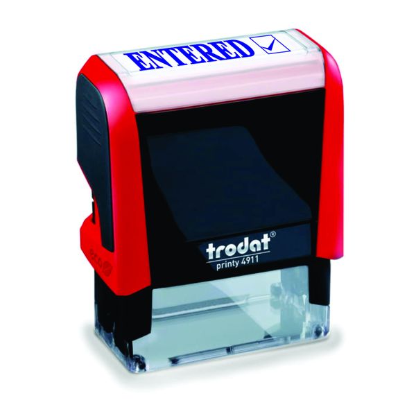 Trodat Stamp - Entered Red Ink