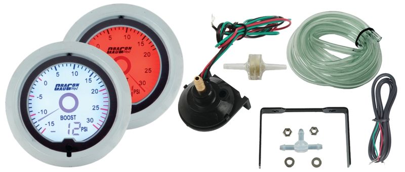 Dragon Gauge 52mm Digital Boost Gauge - 7 Colours