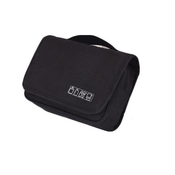 Travel Waterproof Makeup Cosmetic Toiletry Hanging Organizer Bag - Grey