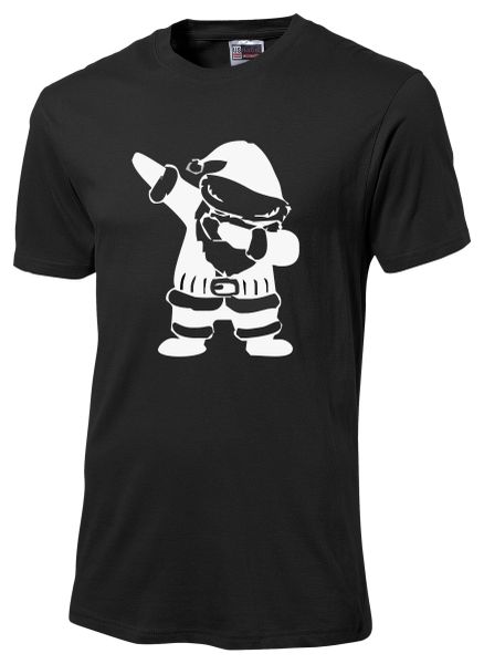 Dabbing Santa Men's Tshirt Black image