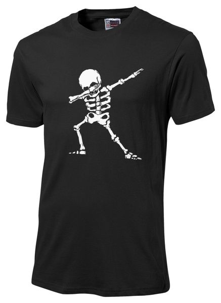 Dabbing Skeleton Men's Tshirt White