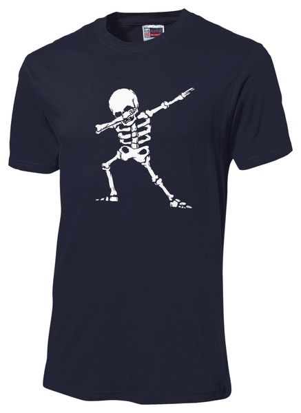Dabbing Skeleton Men's Tshirt Navy image
