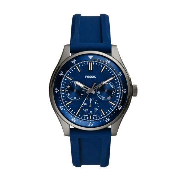 Fossil Belmar Multifunction Blue Silicone Watch - FS5577