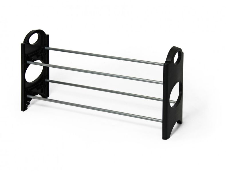 Shoe Rack - 2 Tier Stackable - Black