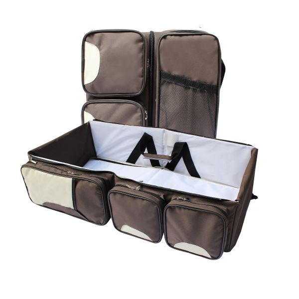 Nuovo - 4-in-1 Nappy Bag Travel Back Pack Diaper Bag - Coffee