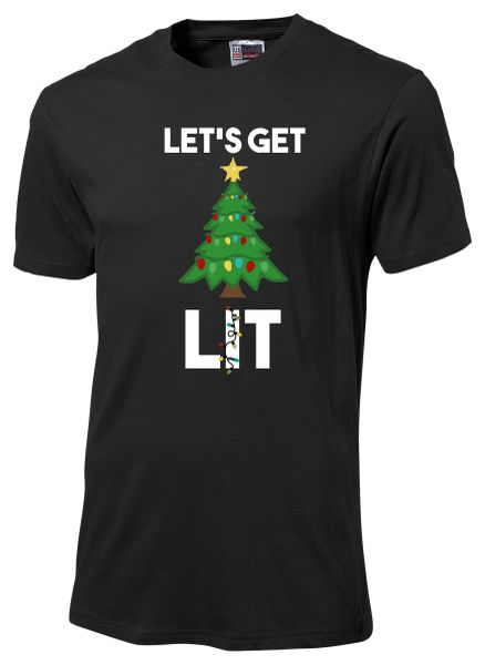 Lets Get Lit Tshirt Black image