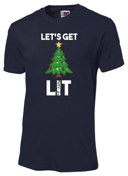 Lets Get Lit Tshirt Navy image