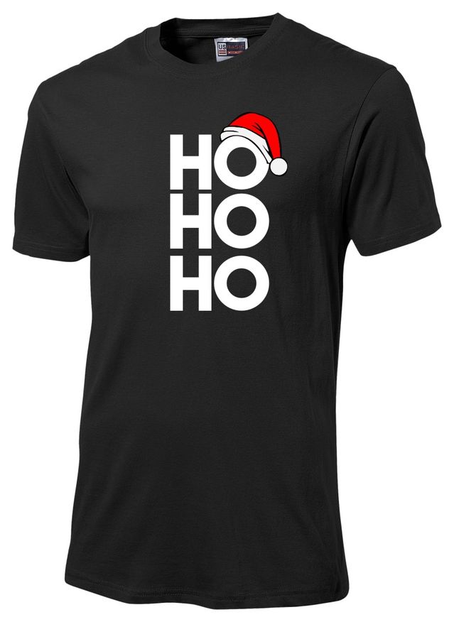 Christmas - Ho Ho Ho Tshirt Black | Shop Today. Get it Tomorrow ...