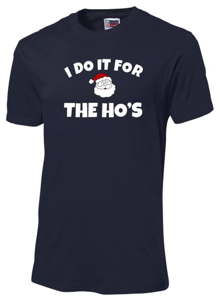 I Do It For The Ho's Tshirt Navy image