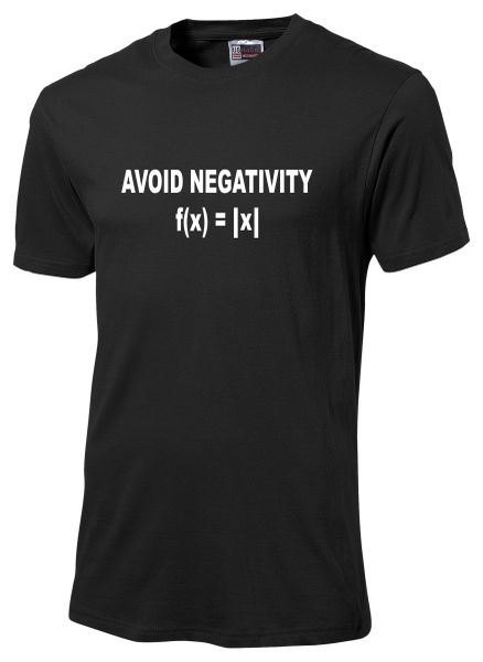 Math Avoid Negativity T-Shirt Black image