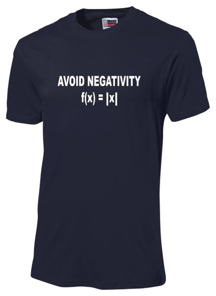 Math Avoid Negativity T-Shirt Navy image