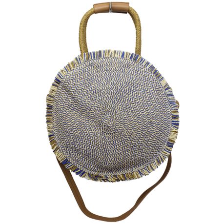 round woven purse