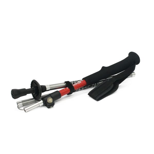 Hongjun Premium Aluminium Collapsible Trekking Pole 2 Pack - Black