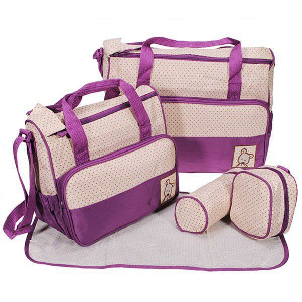 5 in 1 Multi - Functional Baby Set - purple
