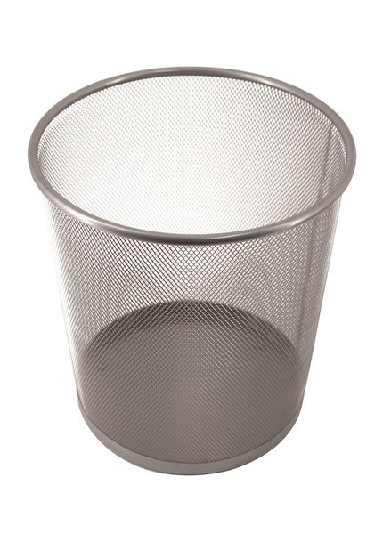 SDS M900S Wire Mesh Metal Round Waste Bin - Silver
