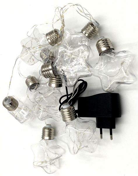 Star Shaped 10 LED String Light Copper Wire Lamp -Warm White