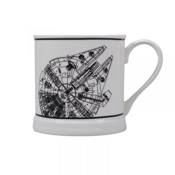 Star Wars - Millenium Falcon Line Art Vintage Mug