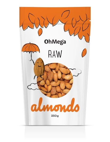 OhMega Almonds Raw 250g