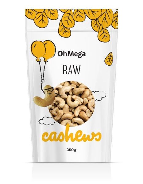 OhMega Cashews Raw 250g