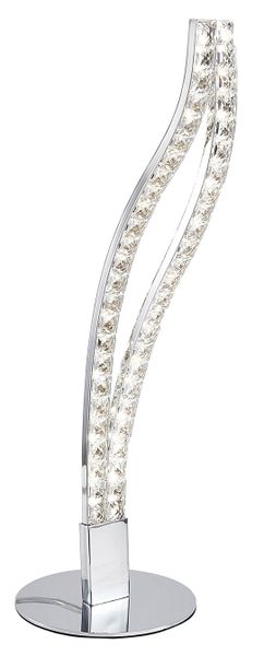 8 Watt Stainless Steel and Crystal LED Table Lamp