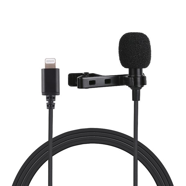 PULUZ 1.5m 8 Pin iPhone Wired Condenser Recording Microphone