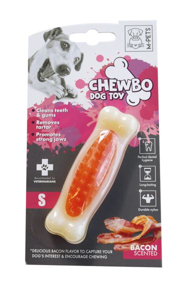 M-Pets Chewbo Bone Bacon Scented Dog Toy - Small