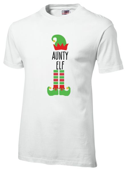 Christmas - Aunty Elf T-shirt White