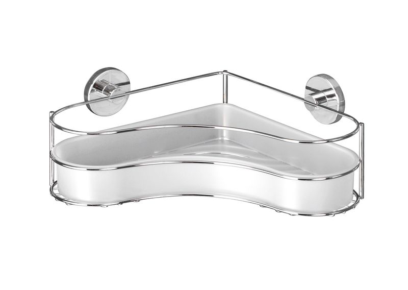 WENKO - Vacuum-Loc® Corner Shelf Milazzo - No Drilling Required