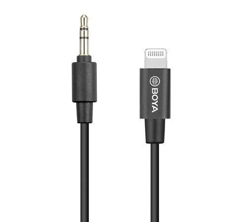 Boya BY-K1 3.5mm TRS to Lightning Audio Adapter