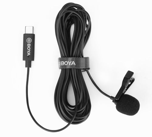 Boya BY-M3 Clip-on Lavalier Mic with USB Type-C Connection