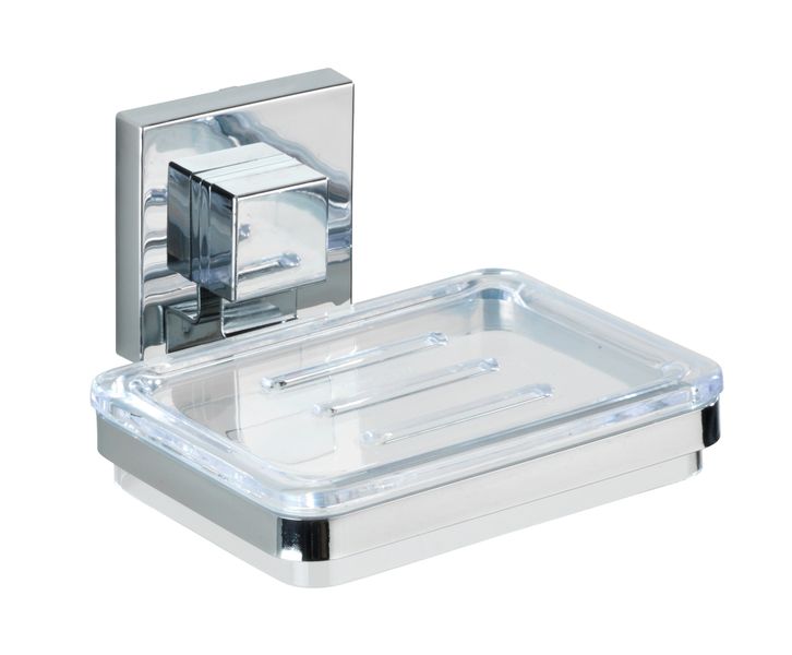 WENKO - Vacuum-Loc® Soap Holder Quadro Range - S/Steel - No Drilling